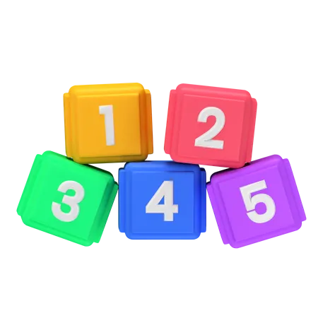 Bloques numéricos  3D Icon