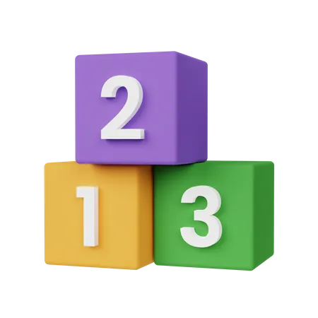 Bloques de numeros  3D Icon