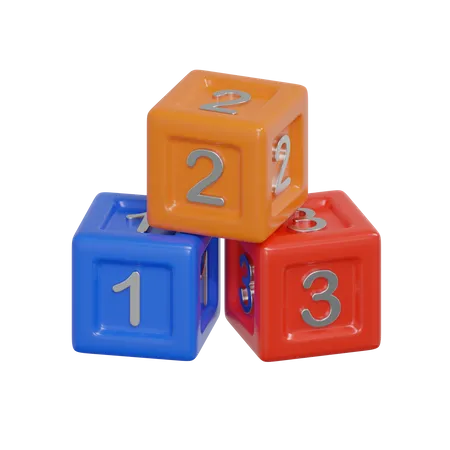 Bloques de numeros  3D Icon