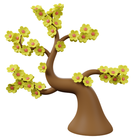 Blossoming Tree  3D Icon