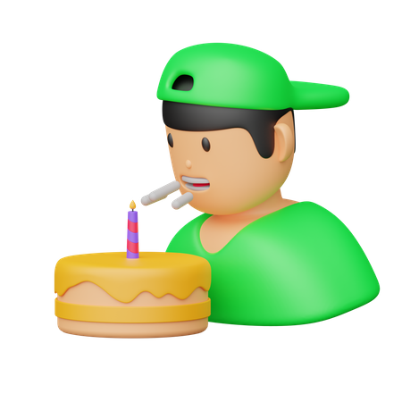 Blowing Cake  3D Icon