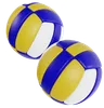 Blue and Yellow Volleyballs