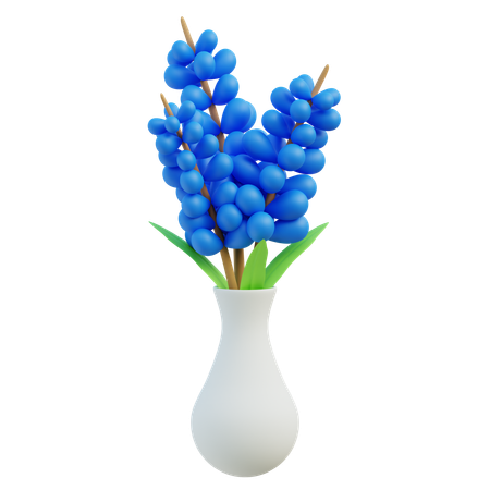 Blue Antirrhinum Flowers  3D Icon