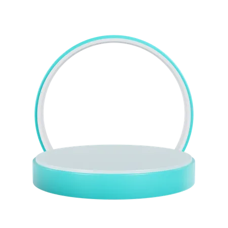 Blue Aqua Podium  3D Icon
