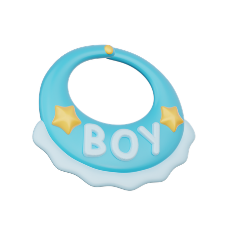 Blue Baby Bib  3D Icon