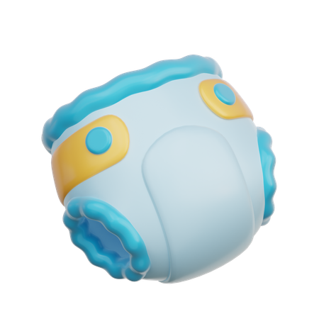 Blue Baby Diaper  3D Icon