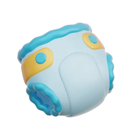 Blue Baby Diaper  3D Icon