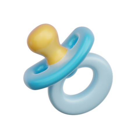 Blue Baby Pacifier  3D Icon