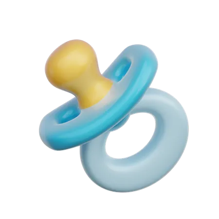 3 D Blue Baby Pacifier Baby Gender Reveal Its A Boy Birthday Party 3 D Rendering 3D Icon