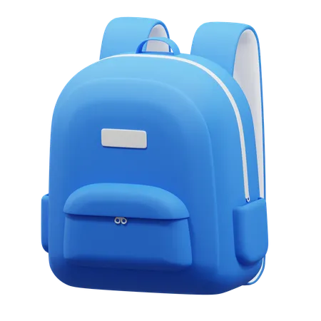 Blue Backpack  3D Icon
