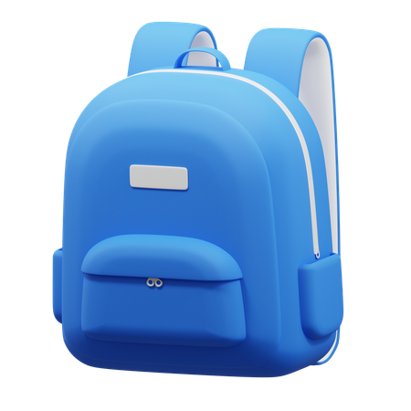 Blue Backpack  3D Icon