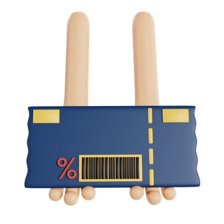 Blue Bag Shopping Discounts  3D Icon