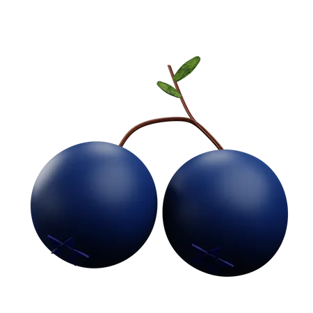 Blue Berries  3D Icon