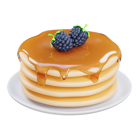 Blue Berry Pancake  3D Icon