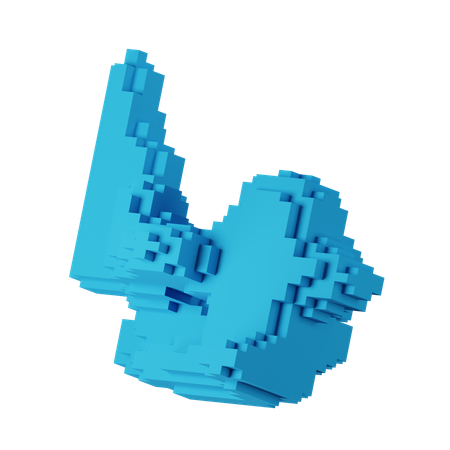 Blue Bird  3D Icon