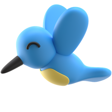 Blue Bird  3D Icon