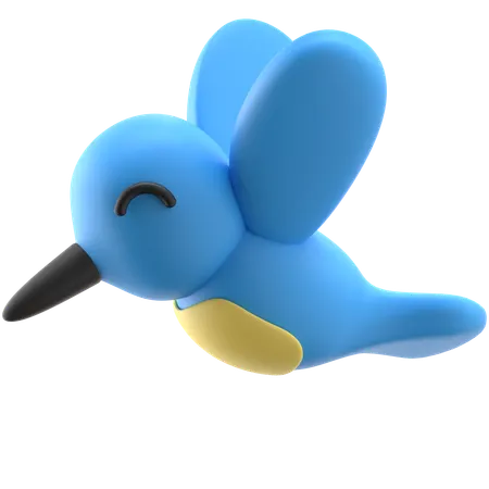 Blue Bird  3D Icon