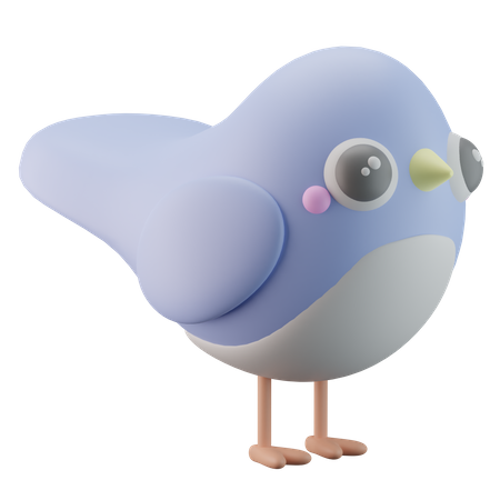 Blue Bird 3D Illustration