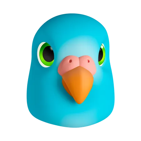 Blue Bird  3D Illustration