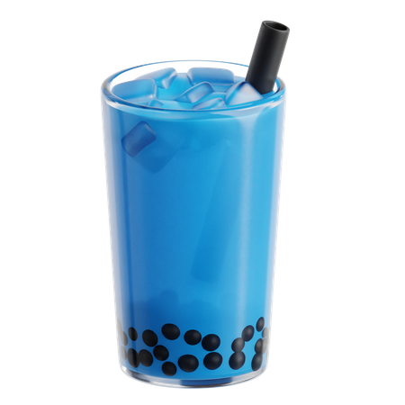 Blue Bubble Tea  3D Icon
