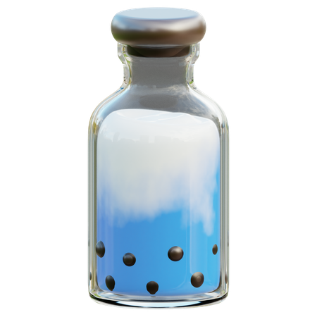 Blue Bubble Tea  3D Icon