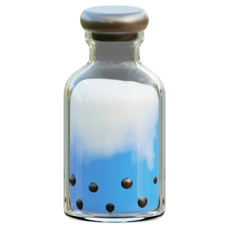 Blue Bubble Tea  3D Icon