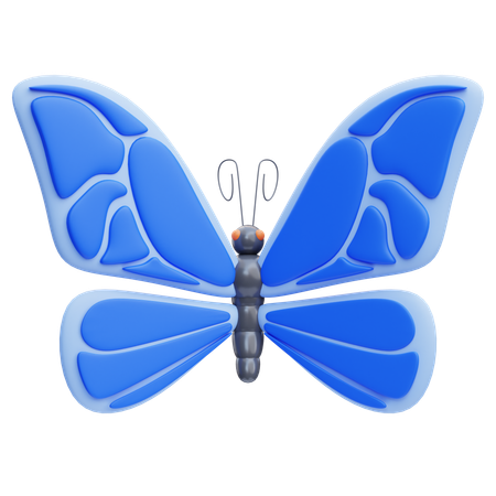 Blue Butterfly  3D Icon