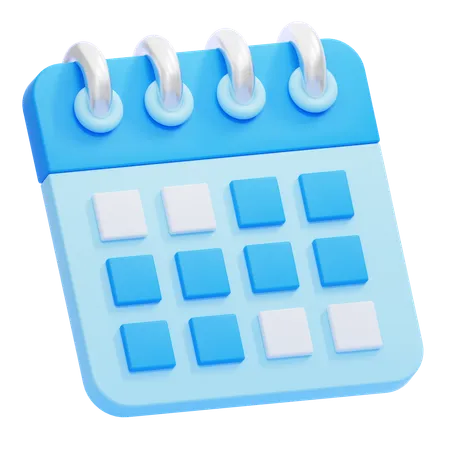 Blue Calendar  3D Icon