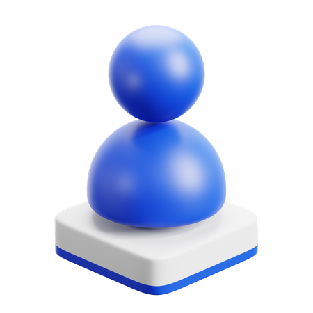 Blue Candidate  3D Icon
