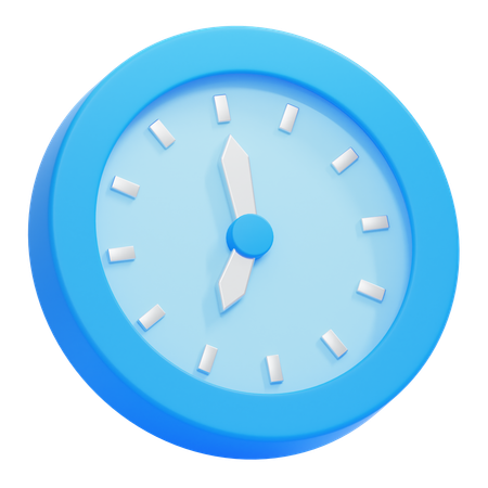 Blue Clock  3D Icon