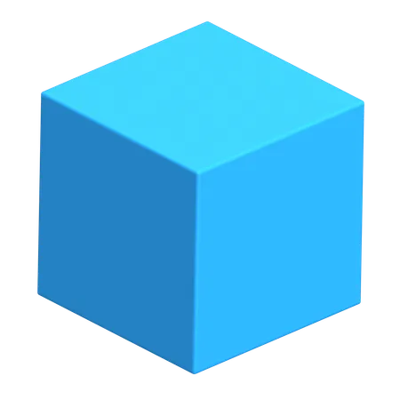 Blue Cube  3D Icon