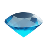 blue diamond gem 3d illustration