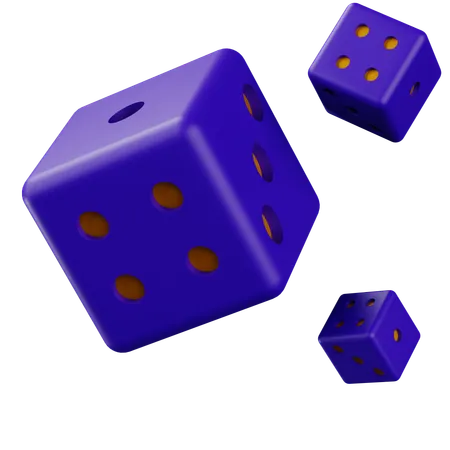 Blue Dice  3D Icon