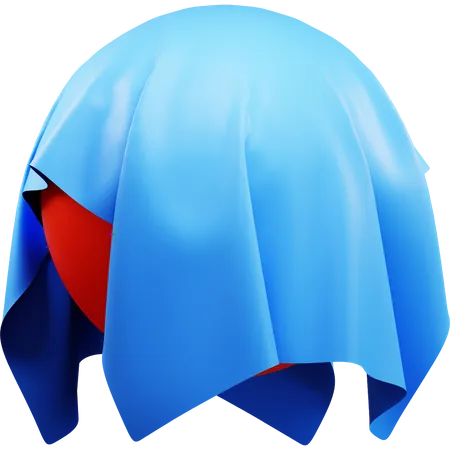 Blue Fabric  3D Icon
