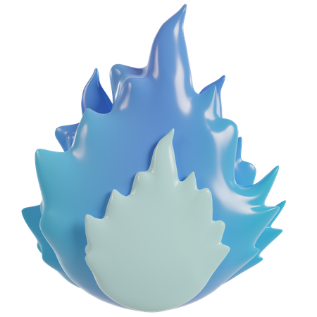 Blue Flame  3D Icon