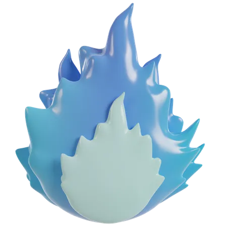 Blue Flame 3D Icon