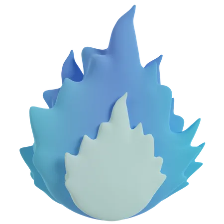 Blue Flame 3D Icon