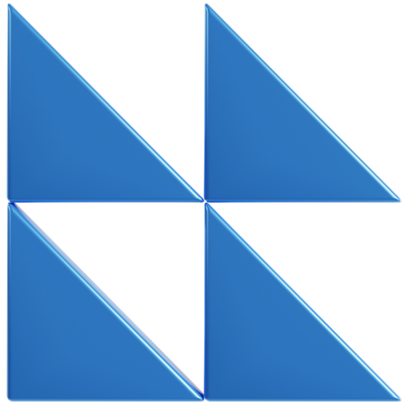 Blue Geometric Harmony Design  3D Icon