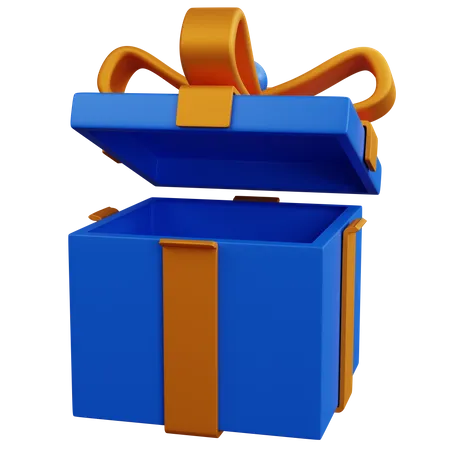 Blue Gift Box  3D Icon