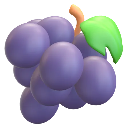 Blue Grape  3D Illustration