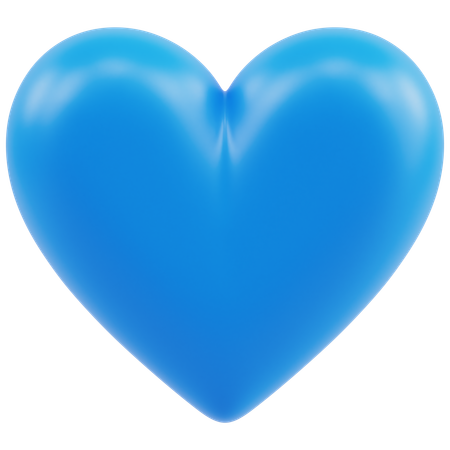 Blue Heart Emoji  3D Icon