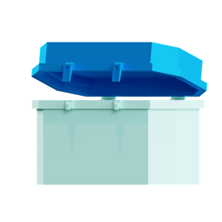 Blue Ice Box  3D Icon