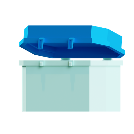 Blue Ice Box  3D Icon