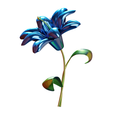 Blue Lily  3D Icon