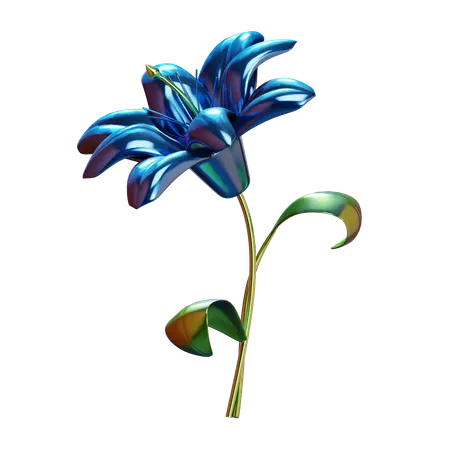 Blue Lily  3D Icon