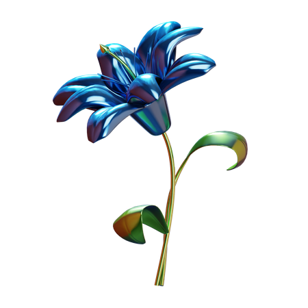 Blue Lily  3D Icon