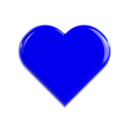 Blue Love Emoji  3D Icon