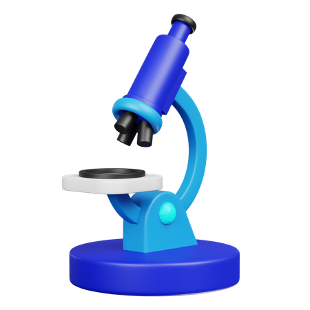 Blue Microscope  3D Icon