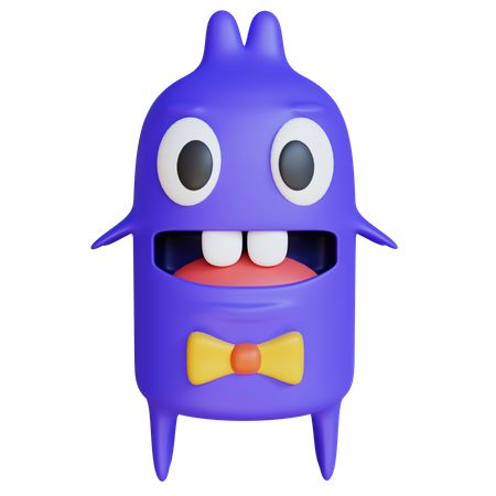 Blue Monster  3D Icon