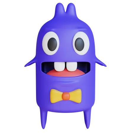 Blue Monster  3D Icon